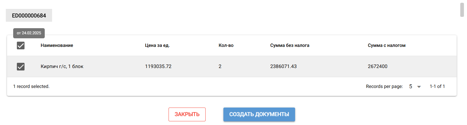 Выбор позиций